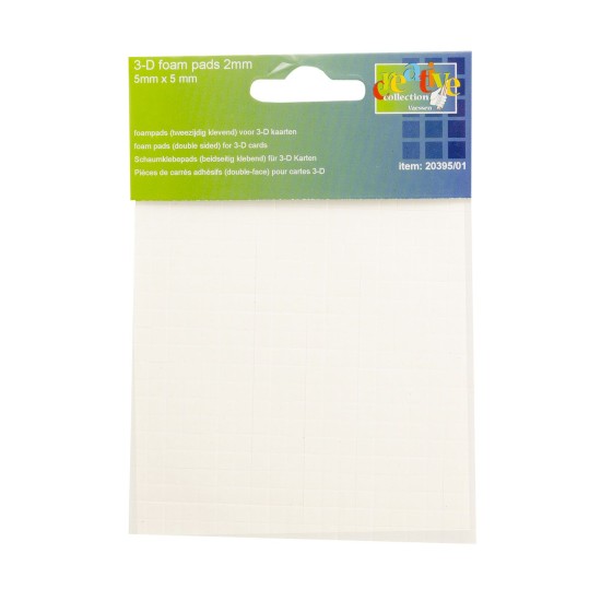 Αυτοκόλλητα διπλής όψης άσπρα 5mm X 5mm X 2mm -400τεμ Αυτοκόλλητα διπλής όψης άσπρα 5mm X 5mm X 2mm -400τεμ