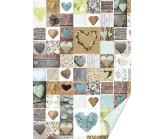 Χαρτόνι διπλής όψης 50χ70 Heart teal  Χαρτόνι διπλής όψης 50χ70 Heart teal