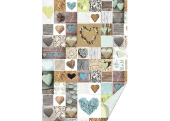 Χαρτόνι διπλής όψης 50χ70 Heart teal 