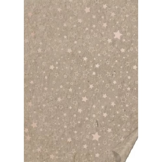 Χαρτόνι Κραφτ με Rose Gold foil αστέρια Α4 220γρ Χαρτόνι Κραφτ με Rose Gold foil αστέρια Α4 220γρ
