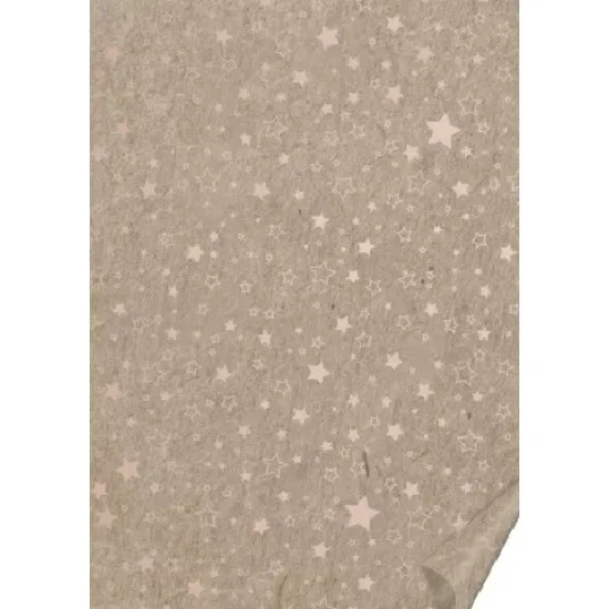 Χαρτόνι Κραφτ με Rose Gold foil αστέρια Α4 220γρ