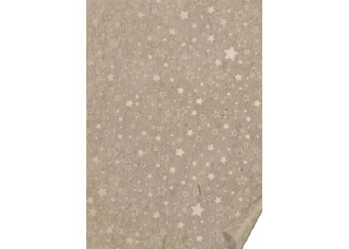 Χαρτόνι Κραφτ με Rose Gold foil αστέρια Α4 220γρ