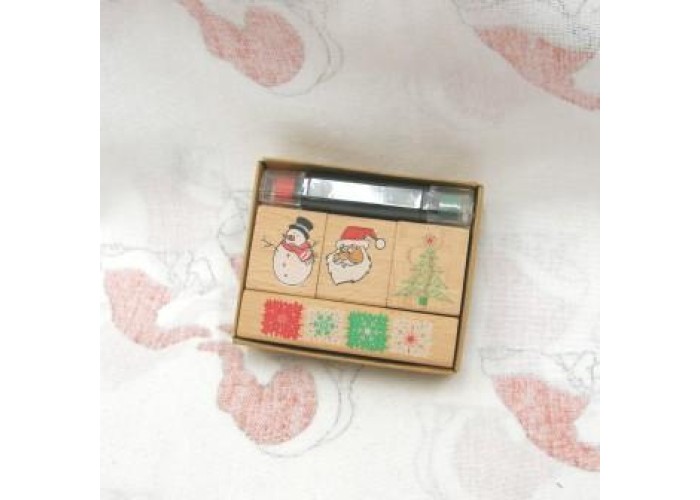 Σφραγίδα Christmas 4+1τεμ