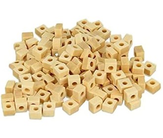 Τετράγωνες ξύλινες χάντρες 5x5mm 100τεμ Τετράγωνες ξύλινες χάντρες 5x5mm 100τεμ