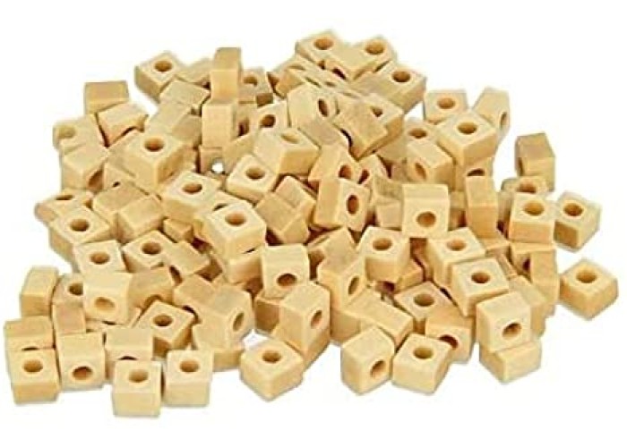 Τετράγωνες ξύλινες χάντρες 5x3mm 150τεμ Τετράγωνες ξύλινες χάντρες 5x3mm 150τεμ