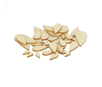 Ξύλινες σταγόνες διάφορα μεγέθη 129τεμ