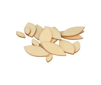 Ξύλινα πέταλα διάφορα μεγέθη 129τεμ