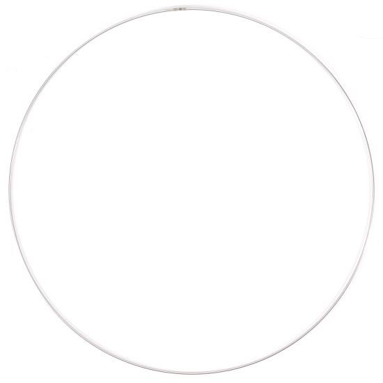 Μεταλλικό Στεφάνι Ασημί 45cm 3mm Μεταλλικό Στεφάνι Ασημί 45cm 3mm