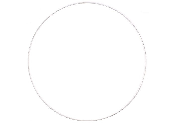 Μεταλλικό Στεφάνι Ασημί 45cm 3mm Μεταλλικό Στεφάνι Ασημί 45cm 3mm