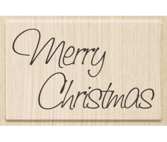 Σφραγίδα Merry Xmas #2 7cmx4,2cm με ξύλινη βάση