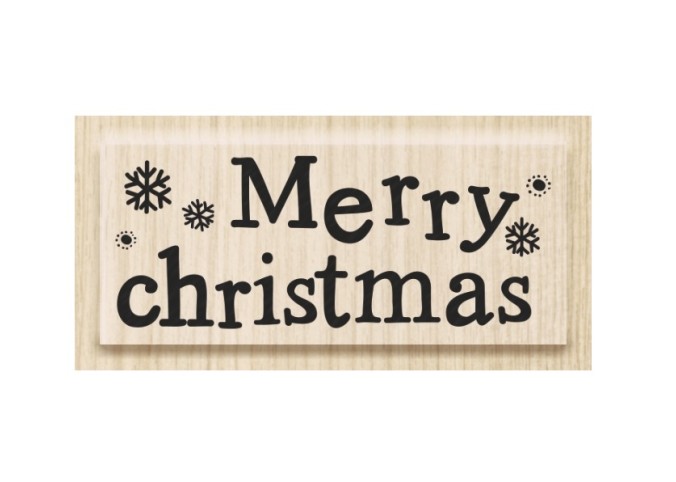 Ξύλινη σφραγίδα Merry Christmas 5cm x 2cm Ξύλινη σφραγίδα Merry Christmas 5cm x 2cm