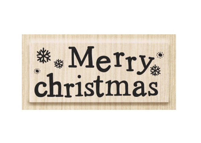 Ξύλινη σφραγίδα Merry Christmas 5cm x 2cm Ξύλινη σφραγίδα Merry Christmas 5cm x 2cm
