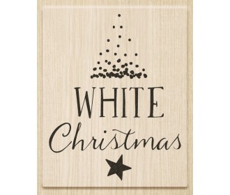 Ξύλινη σφαρίδα White Christmas 6.5x8.2cm  Ξύλινη σφαρίδα White Christmas 6.5x8.2cm