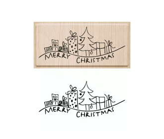 Σφραγίδα Merry Christmas - Christmas Tree 95mm x 40mm