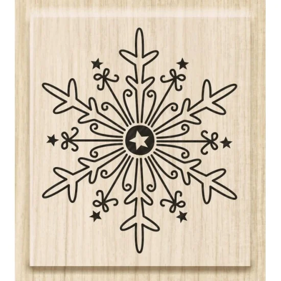Ξύλινη σφραγίδα Ice Crystal Large 3,9x4,5cm