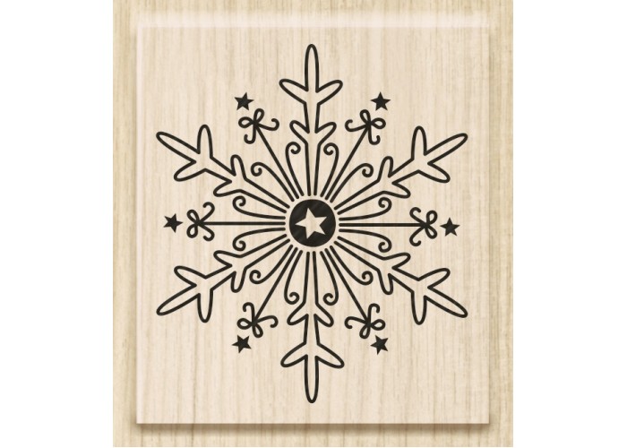 Ξύλινη σφραγίδα Ice Crystal Large 3,9x4,5cm Ξύλινη σφραγίδα Ice Crystal Large 3,9x4,5cm