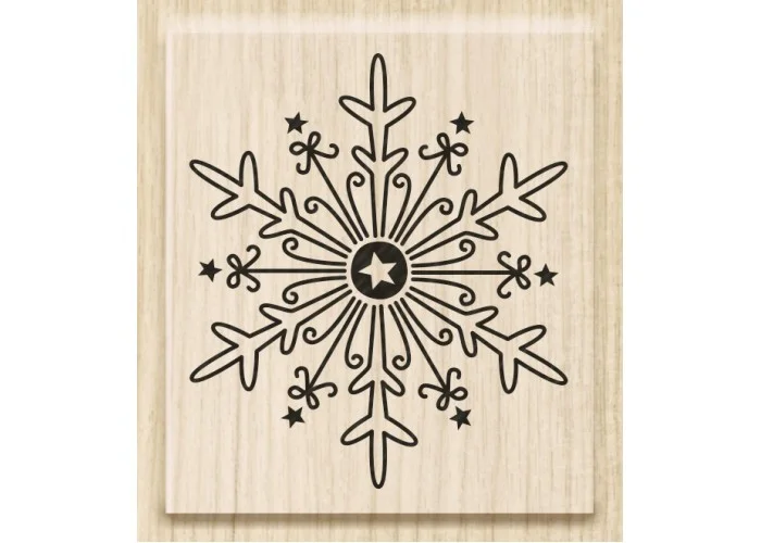 Ξύλινη σφραγίδα Ice Crystal Large 3,9x4,5cm