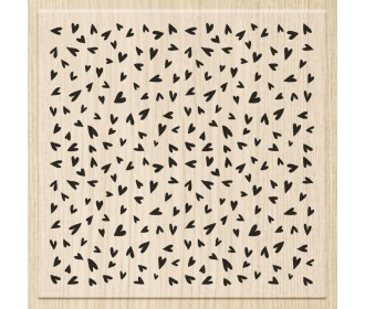 Ξύλινη σφραγίδα Hearts 7x7cm