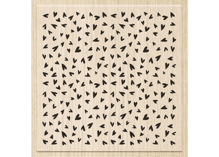 Ξύλινη σφραγίδα Hearts 7x7cm Ξύλινη σφραγίδα Hearts 7x7cm