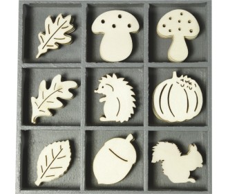 Ξύλινα διακοσμητικά forest 45τεμ Ξύλινα διακοσμητικά forest 45τεμ