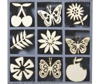 Ξύλινα διακοσμητικά fruit  45τεμ Ξύλινα διακοσμητικά fruit  45τεμ