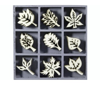 Ξύλινα διακοσμητικά φύλλα 45τεμ Ξύλινα διακοσμητικά φύλλα 45τεμ