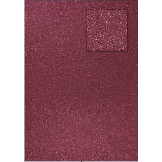 A4 Glitter Card Burgundy ( Wine Red) 