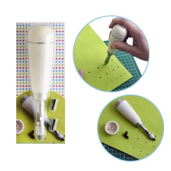 Screw hole punch 3 tips (2mm,3mm,4mm) Screw hole punch 3 tips (2mm,3mm,4mm)