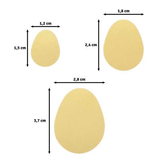 Σετ περφορατέρ ( φιγουροκόπτες ) αυγά 1,5cm - 2.4cm - 3.7cm Σετ περφορατέρ ( φιγουροκόπτες ) αυγά 1,5cm - 2.4cm - 3.7cm