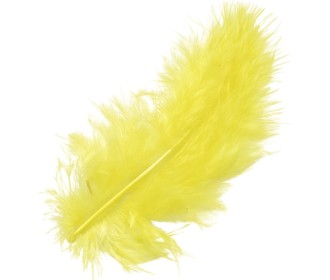 Φτερά Μαραμπου 10cm 15τεμ - yellow Φτερά Μαραμπου 10cm 15τεμ - yellow