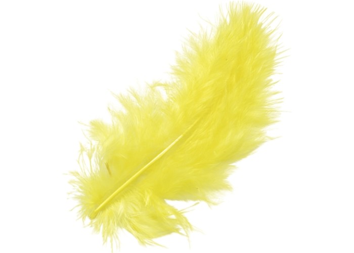 Φτερά Μαραμπου 10cm 15τεμ - yellow Φτερά Μαραμπου 10cm 15τεμ - yellow