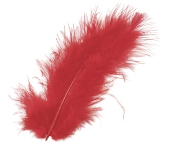 Φτερά Μαραμπου 10cm 15τεμ -red Φτερά Μαραμπου 10cm 15τεμ -red