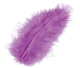 Φτερά Μαραμπου 10cm 15τεμ -violet Φτερά Μαραμπου 10cm 15τεμ -violet