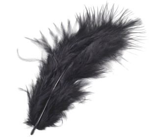 Φτερά Μαραμπου 10cm 15τεμ -black
