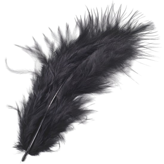 Φτερά Μαραμπου 10cm 15τεμ -black Φτερά Μαραμπου 10cm 15τεμ -black