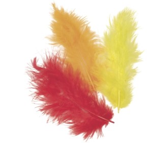 Φτερά Μαραμπου 10cm 15τεμ- mix orange