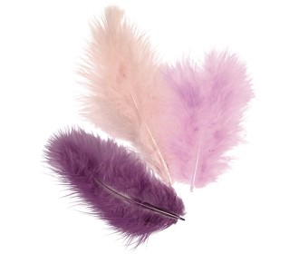 Φτερά Μαραμπου 10cm 15τεμ-mix violet  Φτερά Μαραμπου 10cm 15τεμ-mix violet