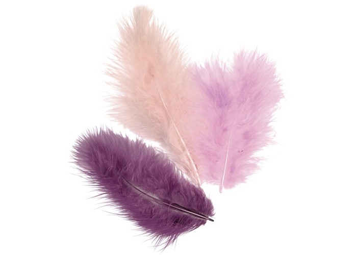 Φτερά Μαραμπου 10cm 15τεμ-mix violet Φτερά Μαραμπου 10cm 15τεμ-mix violet