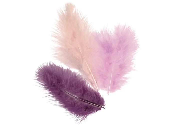 Φτερά Μαραμπου 10cm 15τεμ-mix violet 