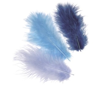 Φτερά Μαραμπου 10cm 15τεμ-mix turquoise Φτερά Μαραμπου 10cm 15τεμ-mix turquoise