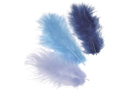 Φτερά Μαραμπου 10cm 15τεμ-mix turquoise