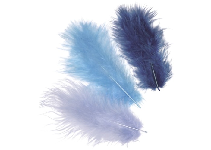 Φτερά Μαραμπου 10cm 15τεμ-mix turquoise
