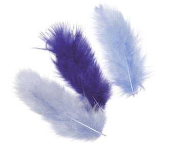 Φτερά Μαραμπου 10cm 15τεμ - blue mix Φτερά Μαραμπου 10cm 15τεμ - blue mix