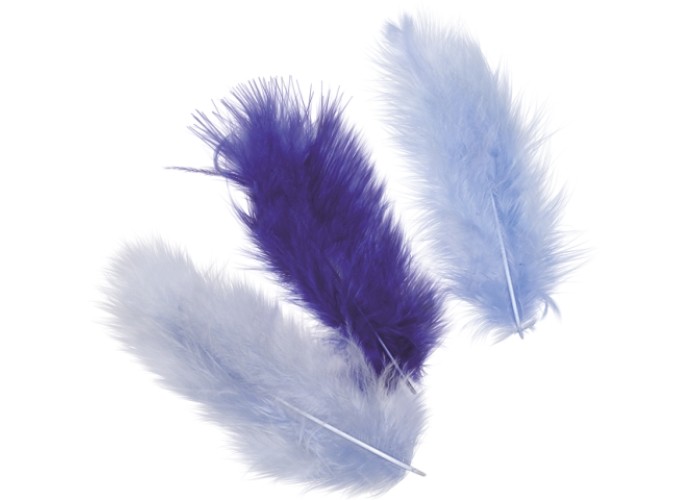 Φτερά Μαραμπου 10cm 15τεμ - blue mix Φτερά Μαραμπου 10cm 15τεμ - blue mix