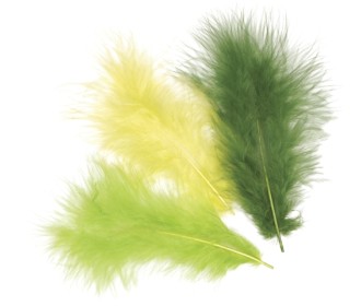 Φτερά Μαραμπου 10cm 15τεμ- mix green light Φτερά Μαραμπου 10cm 15τεμ- mix green light