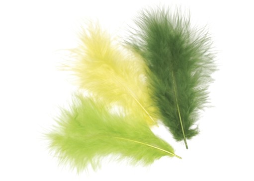 Φτερά Μαραμπου 10cm 15τεμ- mix green light Φτερά Μαραμπου 10cm 15τεμ- mix green light