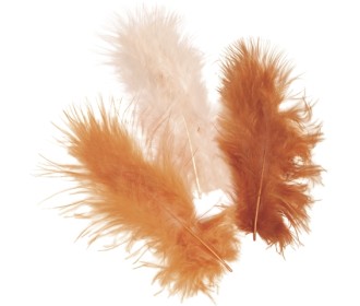 Φτερά Μαραμπου 10cm 15τεμ-mix fawn Φτερά Μαραμπου 10cm 15τεμ-mix fawn