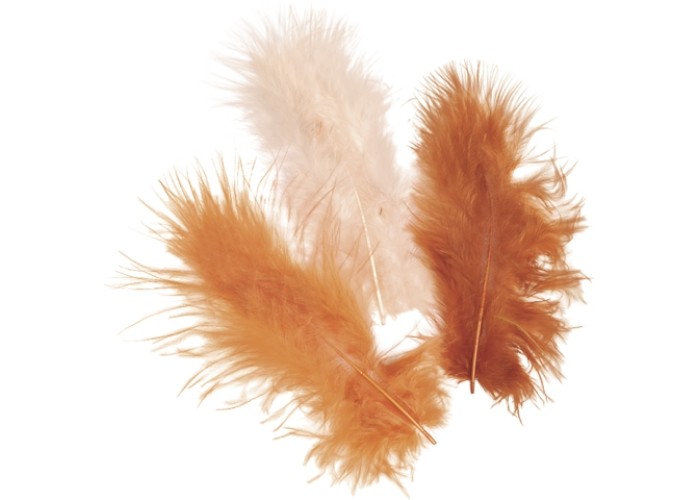 Φτερά Μαραμπου 10cm 15τεμ-mix fawn Φτερά Μαραμπου 10cm 15τεμ-mix fawn