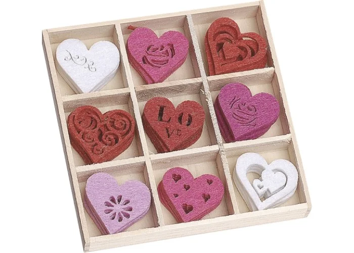 Διακοσμητικά τσόχας Hearts 45τεμ