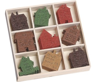 Διακοσμητικά τσόχας houses 45τεμ Διακοσμητικά τσόχας houses 45τεμ